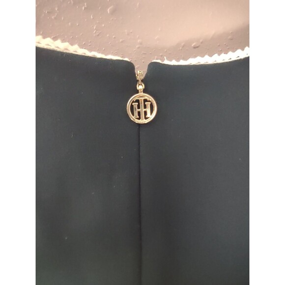 Tommy Hilfiger Dress Size 12 Dark Blue With White Lace Trim Sleeveless - Picture 6 of 12